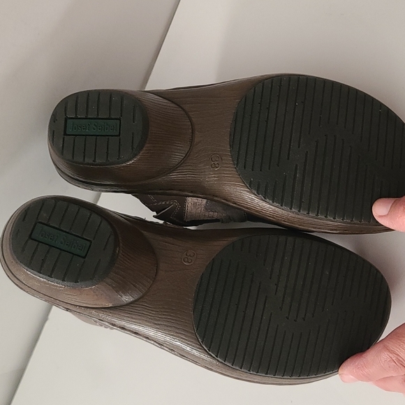 Josef Seibel metallic comfort shoe gray brown pewter size 38 size 7 - 7.5 - Picture 4 of 8